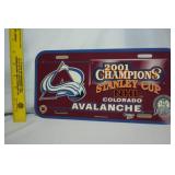2001 Champions, Stanley Cup NHL, Colorado Avalanche, Car Tag