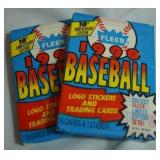 Vintage 1990 FLEER Baseball UN-OPENED Packs - (15 Cards & 1 Sticker) per Pack
