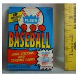 Vintage 1990 FLEER Baseball UN-OPENED Packs - (15 Cards & 1 Sticker) per Pack