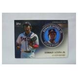 Commemorative Topps Player Medallion Card, from 2020 Topps Baseball Card, Ronald Acuna Jr., Atlanta Braves