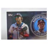 Commemorative Topps Player Medallion Card, from 2020 Topps Baseball Card, Ronald Acuna Jr., Atlanta Braves