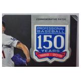 150th Anniversary Commemorative Patch Card from 2019 Topps Baseball Update Series, Walker Buehler, Los Angeles Dodgers