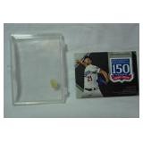 150th Anniversary Commemorative Patch Card from 2019 Topps Baseball Update Series, Walker Buehler, Los Angeles Dodgers