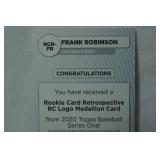 Rookie Card Retrospective RC Medallion Card, Frank Robinson, Cincinnati Reds,  2020 Topps Baseball Series One!