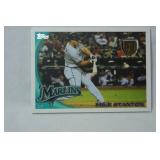 Rookie Card Retrospective RC Medallion Card from 2020 Topps Baseball Series One! Ginancarlo Stanton, Florida Marlins