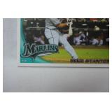 Rookie Card Retrospective RC Medallion Card from 2020 Topps Baseball Series One! Ginancarlo Stanton, Florida Marlins