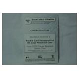 Rookie Card Retrospective RC Medallion Card from 2020 Topps Baseball Series One! Ginancarlo Stanton, Florida Marlins