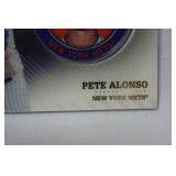 Commemorative Topps Player Medallion Card from 2020 Topps Baseball Series 2, Pete Alonso, New York Mets