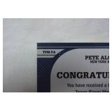 Commemorative Topps Player Medallion Card from 2020 Topps Baseball Series 2, Pete Alonso, New York Mets