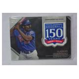 150th Anniversary Commemorative Patch Card from 2019 Topps Baseball Update Series, Vladimir Guerrero, Montreal Expos
