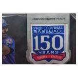 150th Anniversary Commemorative Patch Card from 2019 Topps Baseball Update Series, Vladimir Guerrero, Montreal Expos