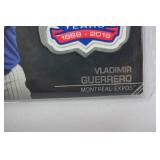 150th Anniversary Commemorative Patch Card from 2019 Topps Baseball Update Series, Vladimir Guerrero, Montreal Expos