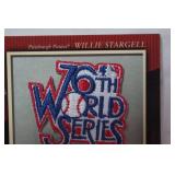Commemorative Patch Card of Willie Stargell from Topps Baseball Series 2, featuring the 1979 World Series