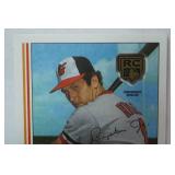 Rookie Card Retrospective RC Logo Medallion Card from 2020 Topps Baseball Series One, Cal Ripken Jr., Baltimore Orioles