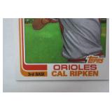 Rookie Card Retrospective RC Logo Medallion Card from 2020 Topps Baseball Series One, Cal Ripken Jr., Baltimore Orioles