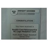 Rookie Card Retrospective RC Logo Medallion Card from 2020 Topps Baseball Series One! " Dwight Gooden, New York Mets"