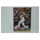 Rookie Card Retrospective RC Logo Medallion Card from 2020 Topps Baseball Series One, "Rhys Hoskins, Philadelphia Phillies"