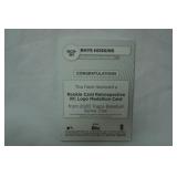 Rookie Card Retrospective RC Logo Medallion Card from 2020 Topps Baseball Series One, "Rhys Hoskins, Philadelphia Phillies"