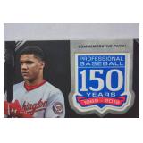 150th Anniversary Commemorative Patch Card from 2019 Topps Baseball Series Two! "Juan Soto, Washington Nationals"