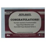 Commemorative Topps Player Medallion Card From 2020 Topps Baseball Series 2, "Ketel Marte, Arizona Diamondbacks"