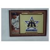 Throwback Manufactured Parch Card from 2011 Topp Baseball Series 1, Felix Hernandez, Seattle Mariners"