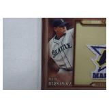 Throwback Manufactured Parch Card from 2011 Topp Baseball Series 1, Felix Hernandez, Seattle Mariners"