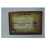 Throwback Manufactured Parch Card from 2011 Topp Baseball Series 1, Felix Hernandez, Seattle Mariners"