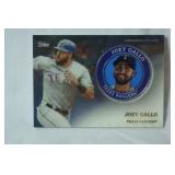 Commemorative Topps Player Medallion Card From 2020 Topps Baseball Series 2, "JOEY GALLO, Texas Rangers"