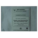 Rookie Baseball Card Retrospective RC Logo Medallion Card from 2020 Topps, Series One, "Jeff Bagwell",Houston Astros