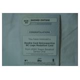 Rookie Card Retrospective RC Logo Medallion Card from 2020 Topps Baseball Series One! "Shohei Ohtani, Angels"