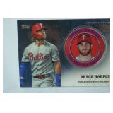 Commemorative Topps Player Medallion Card From 2020 Topps Baseball Series 2, "Bryce Harper, Philadelphia Phillies"