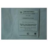 Rookie Card Retrospective RC Logo Medallion Card from 2020 Topps Baseball Series One,  "Don Mattingly, New York Yankees"