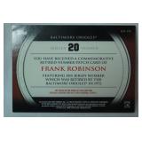 Commemorative RETIRED Number Patch Card of "Frank Robinson"