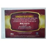First Home Run Commemorative Medallion Card Celebrating the First Home Run of MIKE PIAZZA,  Hit on Sept. 12, 1992