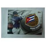 YASMANI GRANDAL, Milwaukee Brewers, Global Game Medallion Card From 2020 Topps Baseball Series One