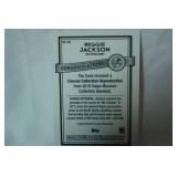 "Reggie Jackson" Outfielder, 2016 Topps Museum Collection Baseball Canvas Repro.