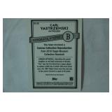 "Carl Yastrzemski" Outfielder, 2016 Topps Museum Collection Baseball Canvas Repro.