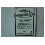 "Carl Yastrzemski" Outfielder, 2016 Topps Museum Collection Baseball Canvas Repro.