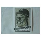 "Hank Aaron" Outfielder, 2016 Topps Museum Collection Baseball Canvas Repro.