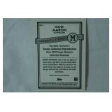 "Hank Aaron" Outfielder, 2016 Topps Museum Collection Baseball Canvas Repro.