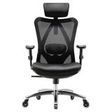 Sealed - XUER Ergonomics Office Chair - Computer Mesh Desk Chair with Adjustable Headrests and Armrest, Home Offic Chair, Computer Gaming Chair (Black)