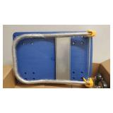 YSSOA Platform Truck with 440lb Weight Capacity and 360 Degree Swivel Wheels, Foldable Push Hand Cart for Loading and Storage, Blue