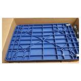 YSSOA Platform Truck with 440lb Weight Capacity and 360 Degree Swivel Wheels, Foldable Push Hand Cart for Loading and Storage, Blue