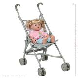 Adora Baby Doll Stroller - Twinkle Stars Umbrella Stroller, Fits Dolls Up to 18 inches, Gender Neutral Design, Multicolor