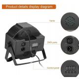 DJ Lights, BSYUN RGB 18 LEDs Professional Sound Activated Stage Lights DMX-512 Controllable Uplighting for Wedding Party with Remote