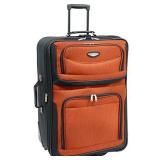 Travel Select Amsterdam Expandable Rolling Upright Luggage, Orange, Checked-Large 29-Inch
