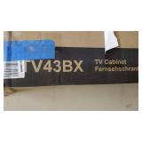 VASAGLE TV Stand for 50 Inches TV, TV Console Table with Storage Shelves, Cabinet with Storage, Louvered Doors, Entertainment Center for Livin