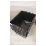 Storex 4 Gallon (15L) Classroom Storage Bins, Black, 6-Pack, Lids NOT Included