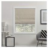 Exclusive Home Curtains Acadia Total Blackout Roman Shade, 27x64, Natural