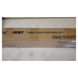 Lot of 2 Total (2 Boxes) Barrina LED Shop Light 2ft, 20W 2500LM 5000K, T8 LED Light Fixture, Clear Cover, Ceiling and Utility Shop Light, Linkable Tube Lights, Shop Lights for Room, Garage, Workbench,